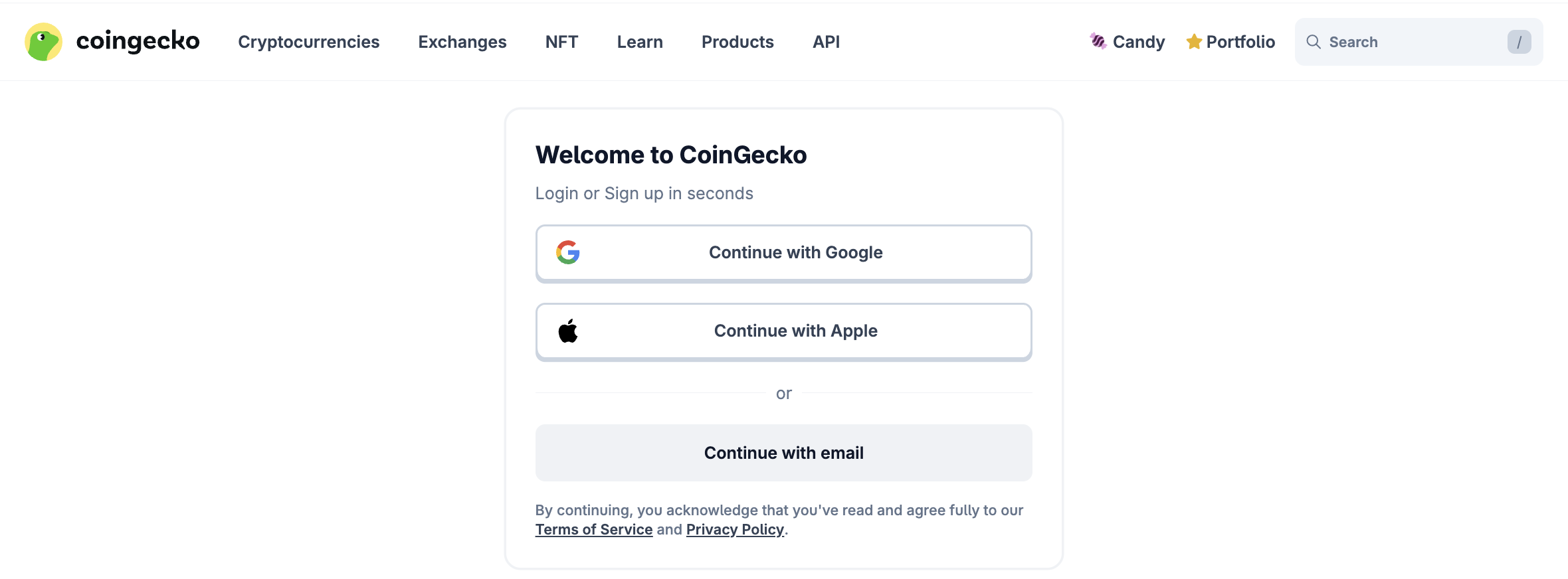How do I sign up for a CoinGecko account? – CoinGecko
