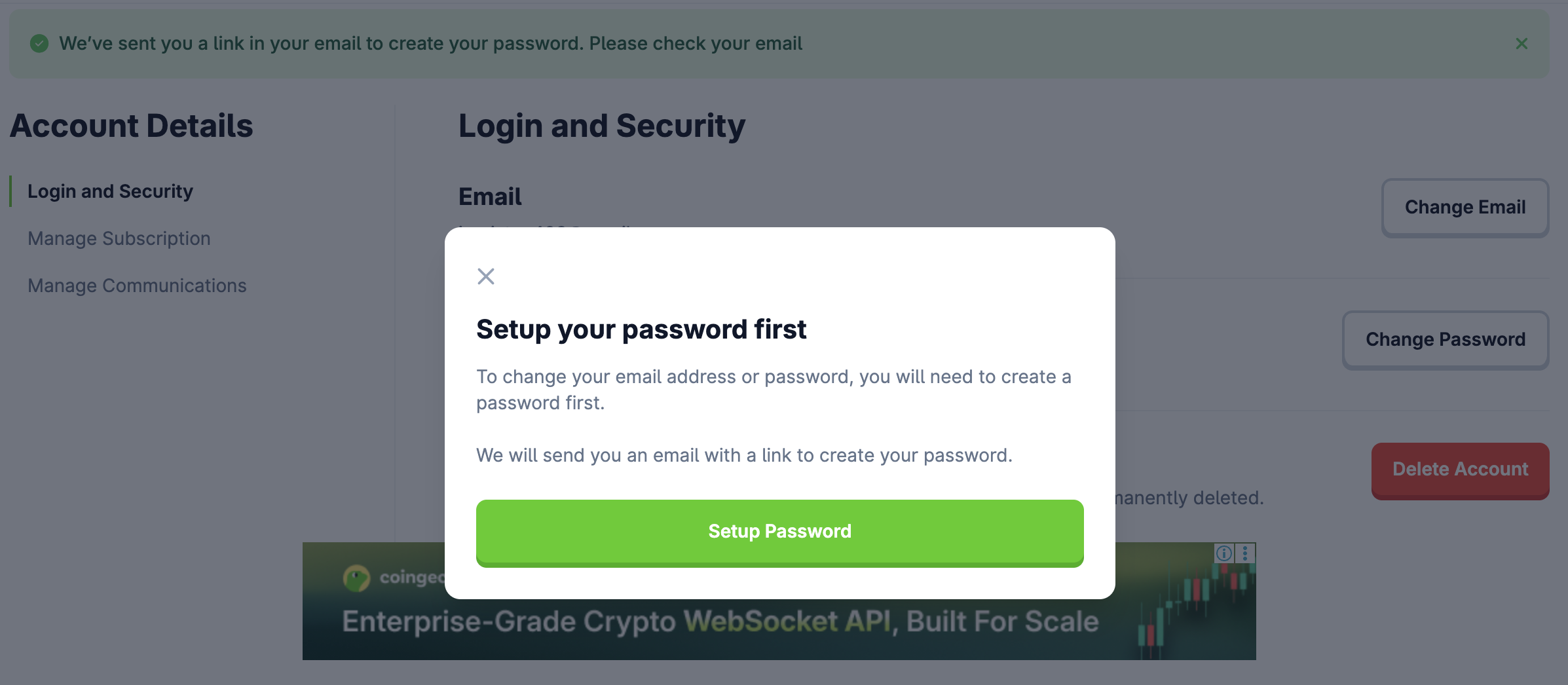 Can I change my CoinGecko login email address? – CoinGecko